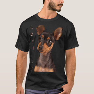 T-shirt Miniature Pinscher Chien Maman Papa Aime Puppy Pet