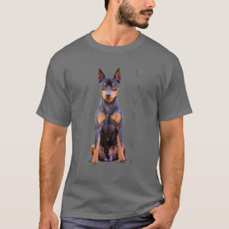 T-shirt Miniature Pinscher Chien Maman Papa T Love Puppy P