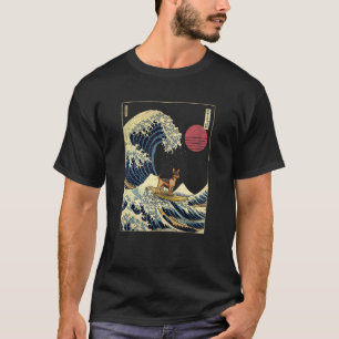 T-shirt Miniature Pinscher japonais Kanagawa Wave Surf Do