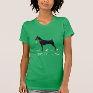 T-shirt Miniature Pinscher Joyeux Noël Design