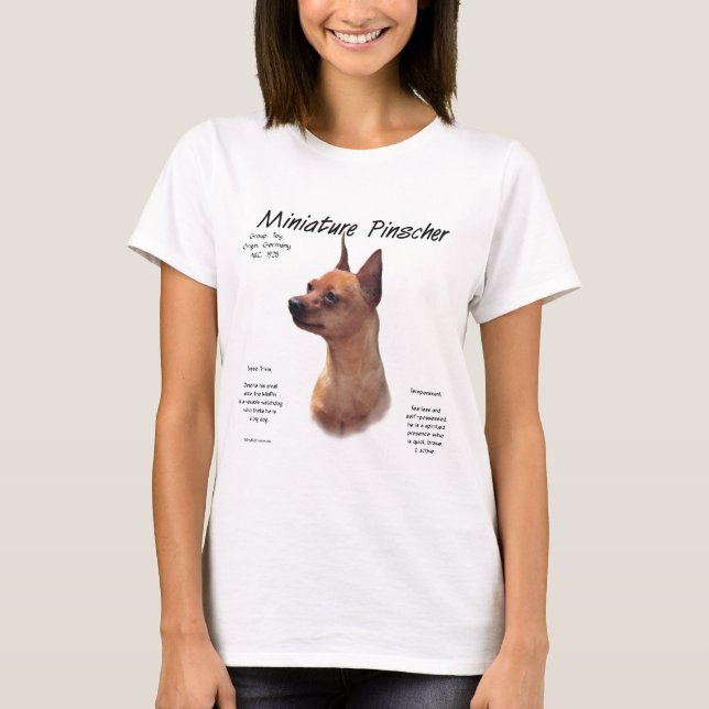 T-shirt Miniature Pinscher (rouge) (Devant)