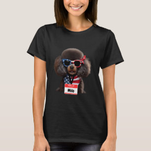 T-shirt Miniature Poodle Chien Milo Hommes Femmes Enfants 