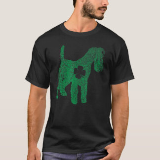 T-shirt Miniature Schnauzer Chien Shamrock St Patrick's Da