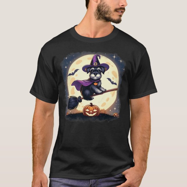 T-shirt Miniature Schnauzer Halloween Costume Dog Lover Wo (Devant)