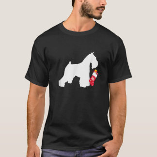 T-shirt Miniature Schnauzer remplisseur de bas de Noël Chi