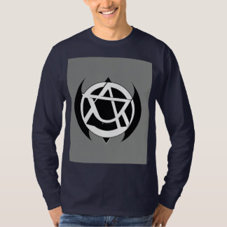 T-shirt Minimal Anarchy Symbol – Black & White Circle-A Lo