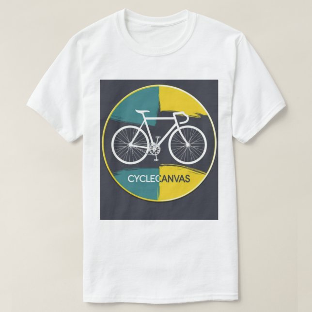 T-shirt Minimal Bicycle Illustration –  (Design devant)