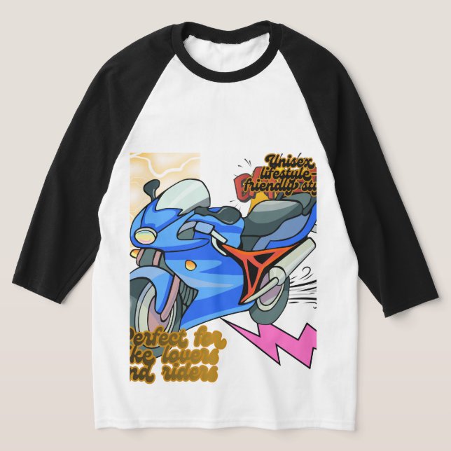 T-shirt Minimal Bike Art Graphic – Modern Motorcycle (Poser)