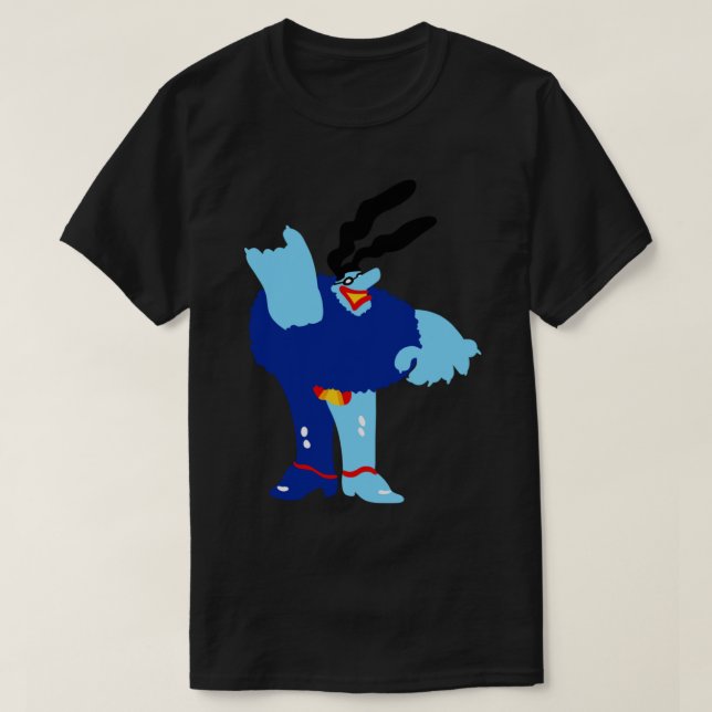 T-shirt minimal bleu Meanie classique (Design devant)