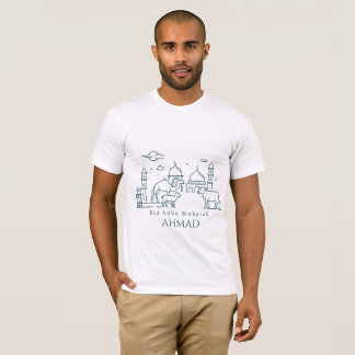 T-shirt Minimal Eid al Adha Dessin au Trait Animal