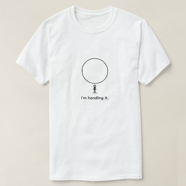 T-shirt Minimal Figure Under Pressure Abstract Line Art (Design devant)