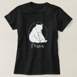 T-shirt Minimal Mama Bear Line Art Design