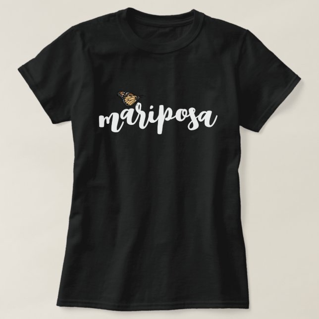 T-Shirt Minimal Papillon Monarque Mariposa (Design devant)