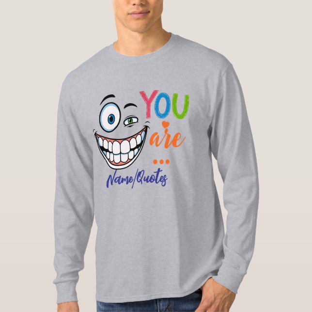 T-shirt Minimal Sarcastic Quote (Devant)