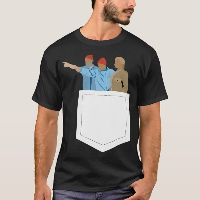 T-shirt Minimale La Vie Aquatique Avec Steve Zissou Poster (Devant)