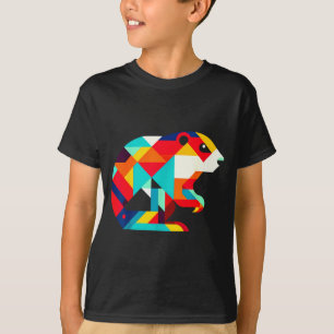 T-shirt Minimalisme Géométrique Illustration Moderne de la