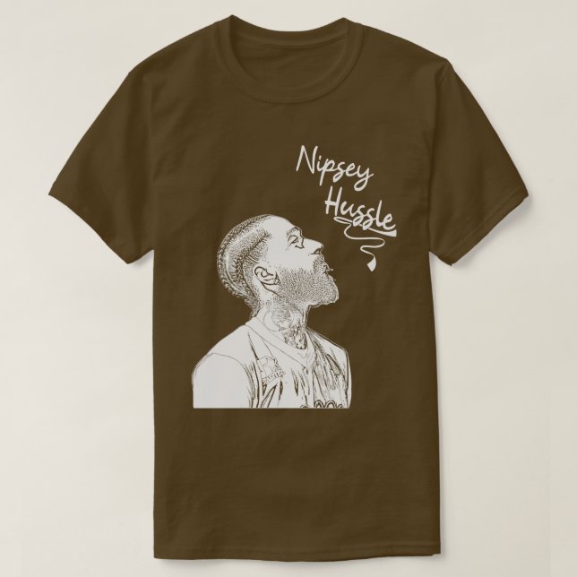 T-shirt minimalisme nipsey hussle blanc (Design devant)