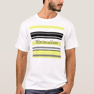 T-shirt Minimalisme Rayures Jaunes et Noires
