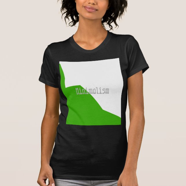 T-shirt Minimalisme Vert Blanc (Devant)