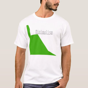 T-shirt Minimalisme Vert Blanc