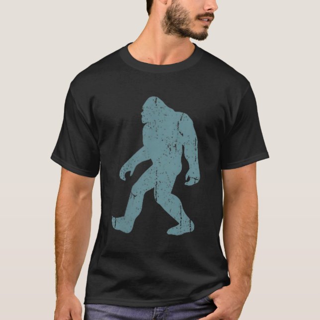 T-shirt Minimalist Bigfoot Cket Logo Sasquatch Cryptid Coo (Devant)