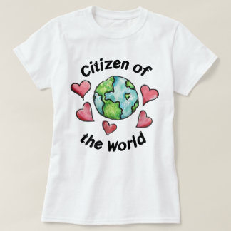 T-shirt Minimalist Citizen of the World Global Traveler