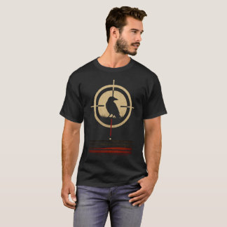 T-shirt Minimalist Raven Target Graphic Dark Gothic Bird