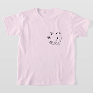 T-shirt Minimalist Spring Kids Cat 