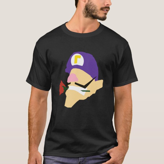 T-shirt Minimalist Waluigi Classic (Devant)