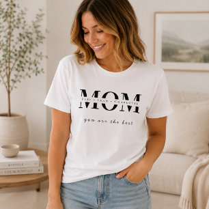 T-shirt minimaliste avec nom de maman personnalisé