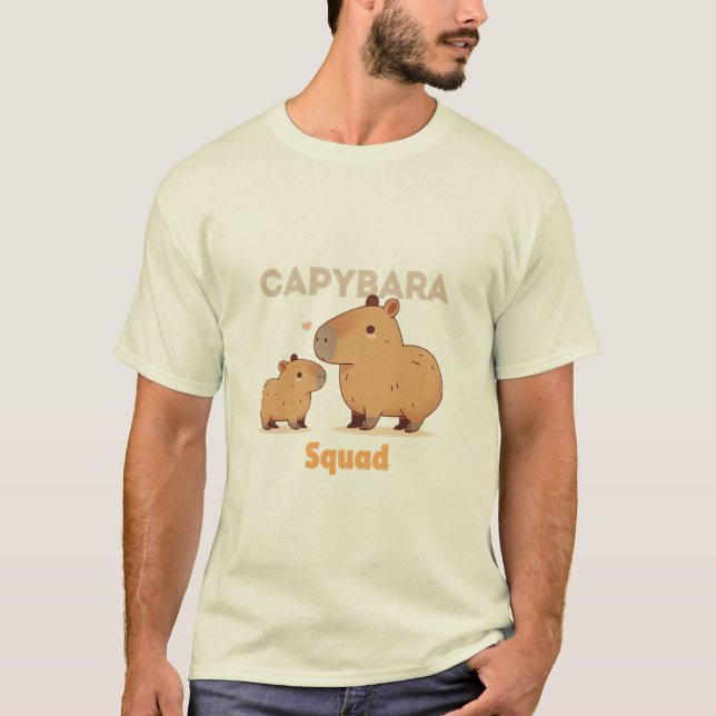 T-shirt minimaliste Capybara Silhouette (Devant)