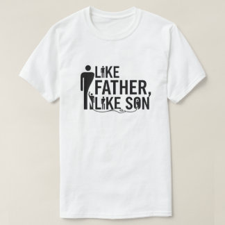 T-shirt Minimaliste Comme Père Comme Fils Correspondant