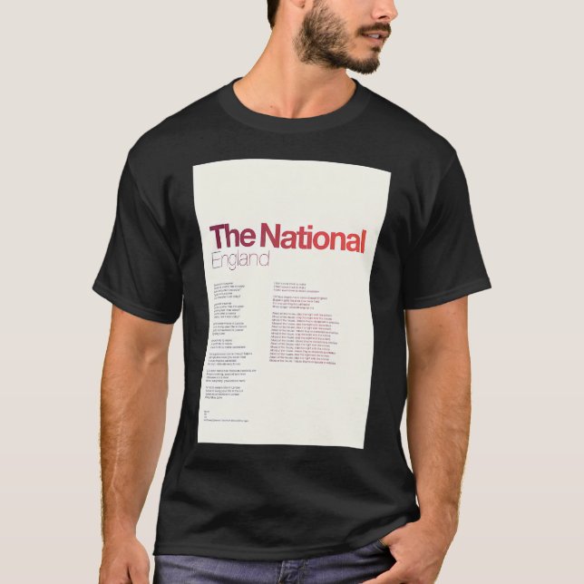 T-shirt Minimaliste d'Angleterre (Devant)