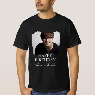 T-shirt minimaliste d'anniversaire heureux