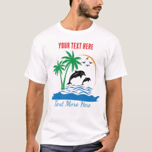 T-shirt Minimaliste Dauphin Art Linéaire – Élégant Animal