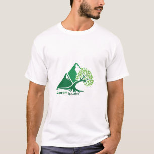 T-shirt minimaliste de la croissance de la nature