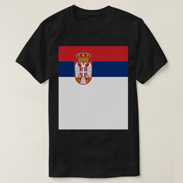 T-shirt Minimaliste du drapeau serbe (Design devant)