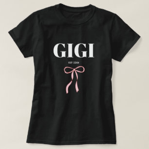 T-shirt Minimaliste GIGI Est joli nœud rose