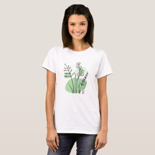 T-shirt Minimaliste moderne tendance botanique
