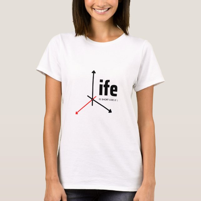 T-shirt minimaliste noir et rouge (Devant)