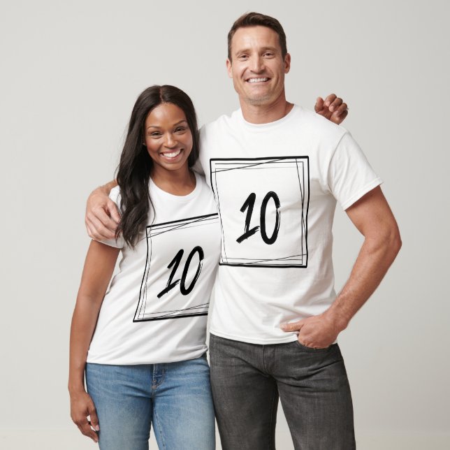 T-shirt Minimaliste Numéro 10 (Unisexe)