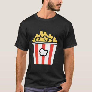 T-shirt Minimaliste Popcorn Sucre Nourriture Simple drôle