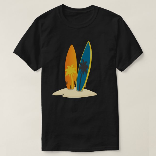 T-shirt Minimaliste Soleil Mer  (Design devant)