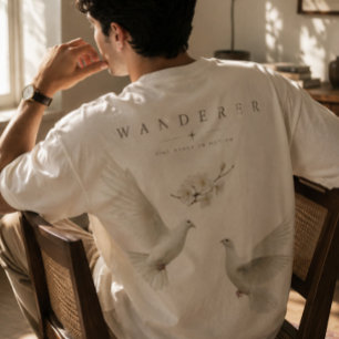 T-shirt Minimaliste Vagabond Esthétique Colombe Oversize