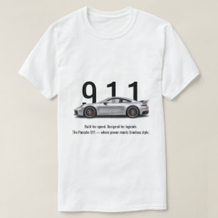 T-Shirt Minimaliste Vêtements de Rue Voiture de