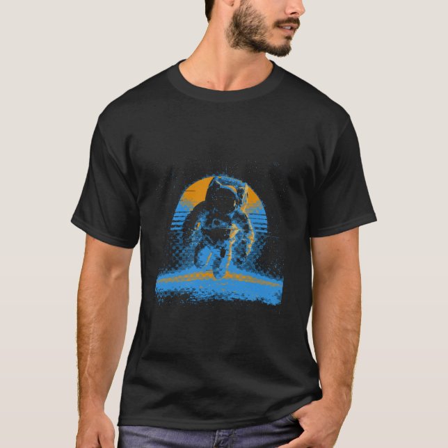 T-shirt Minimalistic Astronaut in Space Astronomy Planets (Devant)