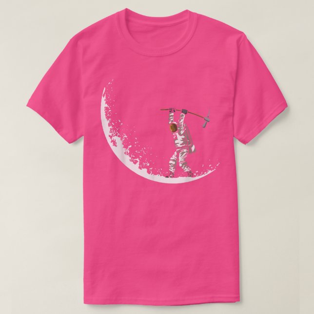 T-shirt Mining Astronaut Crescent Moon Cosmonaut Miner Ast (Design devant)