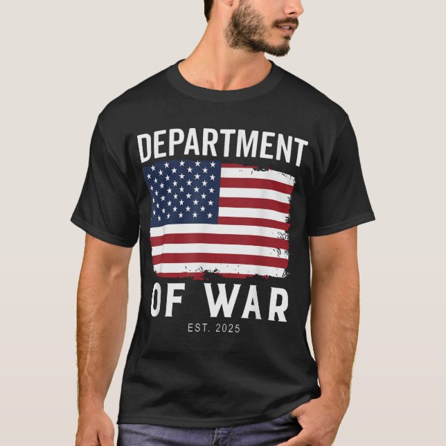 T-shirt Ministère De La Guerre Créé En 2025 (Devant)