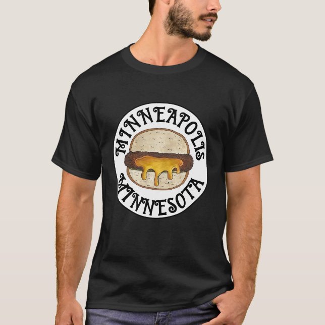 T-shirt Minneapolis Minnesota MN Juicy Lucy Cheese Burger (Devant)