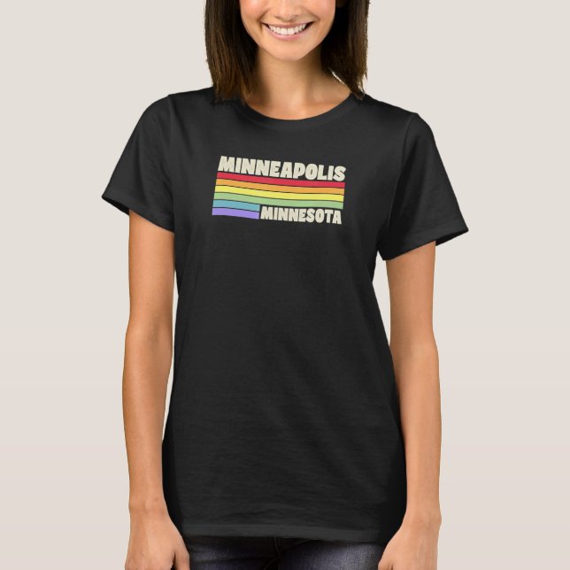 T-shirt Minneapolis Minnesota Pride Gay pride drapeau arc- (Devant)